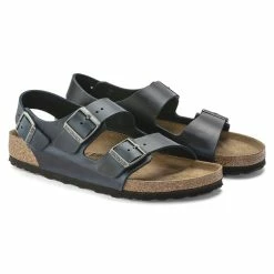 Best Sale π₯ Birkenstock Milano Oiled Leather Insignia Blue π 13 Best Sale π₯ Birkenstock Milano Oiled Leather Insignia Blue π -women-sandals sale 1023924 pair