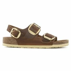 Outlet ✔️ Birkenstock Milano Big Buckle Oiled Leather Cognac ❤️ 16 Outlet ✔️ Birkenstock Milano Big Buckle Oiled Leather Cognac ❤️ -women-sandals sale 1023972 side