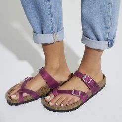 Cheap ⌛ Birkenstock Mayari Oiled Leather Festival Fuchsia 🛒 -women-sandals sale 1024034 f closeup f
