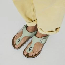 Best reviews of ✔️ Birkenstock Gizeh Big Buckle Nubuck Matcha 🤩 -women-sandals sale 1024046 f closeup f