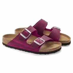 Deals 🤩 Birkenstock Arizona Oiled Leather Festival Fuchsia 👍 -women-sandals sale 1024047 pair