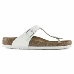 Outlet 😍 Birkenstock Gizeh Natural Leather White White ⌛ -women-sandals sale 1024328 side