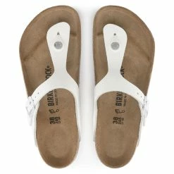 Outlet 😍 Birkenstock Gizeh Natural Leather White White ⌛ -women-sandals sale 1024328 top