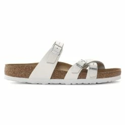 Promo 🛒 Birkenstock Franca Natural Leather White ✨ -women-sandals sale 1024395 side