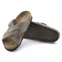 New 🎁 Birkenstock Lugano Suede Leather Taupe ❤️ -women-sandals sale 1024513 sole
