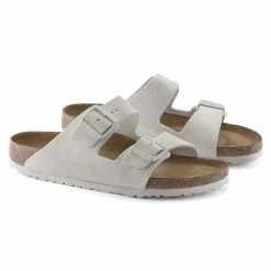 Flash Sale 🛒 Birkenstock Arizona Suede Leather Antique White Antique White ⌛ -women-sandals sale 1024516 pair