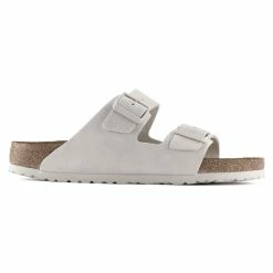 Flash Sale 🛒 Birkenstock Arizona Suede Leather Antique White Antique White ⌛ -women-sandals sale 1024516 side