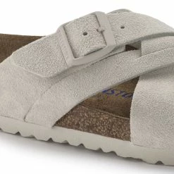 Best reviews of 🛒 Birkenstock Lugano Suede Leather Antique White ✨ -women-sandals sale 1024534 detail 1