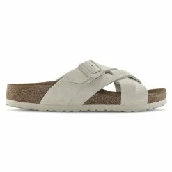 Best reviews of 🛒 Birkenstock Lugano Suede Leather Antique White ✨ -women-sandals sale 1024534 side