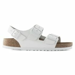 Best deal 😉 Birkenstock Milano Leather White 🤩 -women-sandals sale 1024988 side