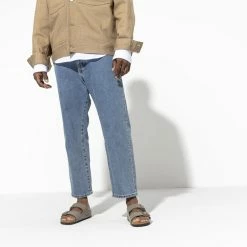 Budget ⭐ Birkenstock Arizona Birko-Flor Nubuck Stone ⌛ -women-sandals sale 151213 f look m