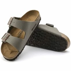 Budget ⭐ Birkenstock Arizona Birko-Flor Nubuck Stone ⌛ -women-sandals sale 151213 sole