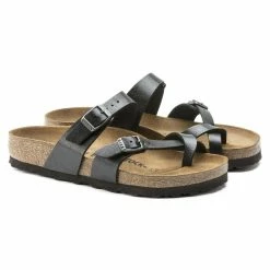 Outlet 🎁 Birkenstock Mayari Birko-Flor Graceful Licorice Graceful Licorice 💯 -women-sandals sale 171391 pair