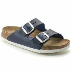 Promo 👏 Birkenstock Arizona Natural Leather Blue 😍