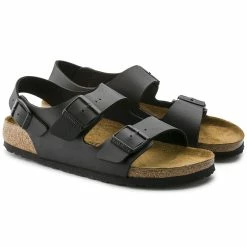 New 😍 Birkenstock Milano Birko-Flor Black 🧨 -women-sandals sale 34793 pair