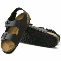 New 😍 Birkenstock Milano Birko-Flor Black 🧨 -women-sandals sale 34793 sole