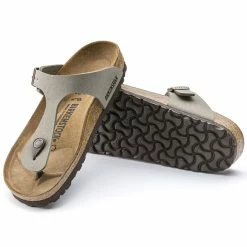 Best deal ⭐ Birkenstock Gizeh Birko-Flor Nubuck Stone Stone 😉 -women-sandals sale 43393 sole