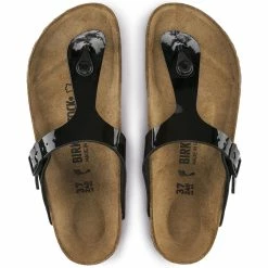 Hot Sale 😍 Birkenstock Gizeh Birko-Flor Patent Black Patent ⭐ -women-sandals sale 43661 top