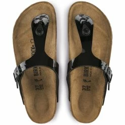 Hot Sale 😍 Birkenstock Gizeh Birko-Flor Patent Black Patent ⭐ -women-sandals sale 43663 top