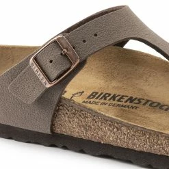 Best Pirce 🔔 Birkenstock Gizeh Birko-Flor Nubuck Mocha 🔥 -women-sandals sale 43753 detail 1