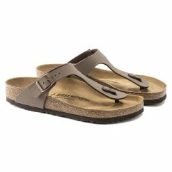 Best Pirce 🔔 Birkenstock Gizeh Birko-Flor Nubuck Mocha 🔥 -women-sandals sale 43753 pair