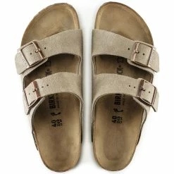Cheapest 😍 Birkenstock Arizona Suede Leather Taupe ❤️ -women-sandals sale 51463 top