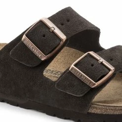 Buy 🔥 Birkenstock Arizona Suede Leather Mocha ⌛ -women-sandals sale 51903 detail 1