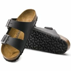 Cheapest 👍 Birkenstock Arizona Oiled Leather Black 🎁 -women-sandals sale 552113 sole