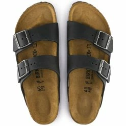 Cheapest 👍 Birkenstock Arizona Oiled Leather Black 🎁 -women-sandals sale 552113 top