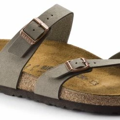 Hot Sale 🧨 Birkenstock Mayari Birko-Flor Nubuck Stone ⭐ -women-sandals sale 71071 detail 1