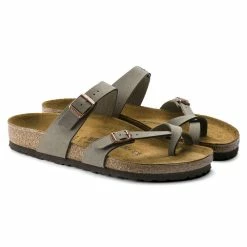 Hot Sale 🧨 Birkenstock Mayari Birko-Flor Nubuck Stone ⭐ -women-sandals sale 71071 pair