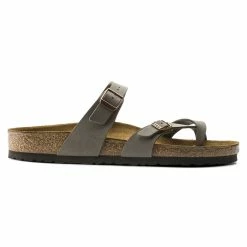 Hot Sale 🧨 Birkenstock Mayari Birko-Flor Nubuck Stone ⭐ -women-sandals sale 71071 side
