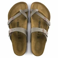Hot Sale 🧨 Birkenstock Mayari Birko-Flor Nubuck Stone ⭐ -women-sandals sale 71071 top
