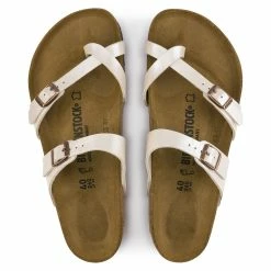 Cheapest 🎁 Birkenstock Mayari Birko-Flor Graceful Pearl White 🎁 -women-sandals sale 71661 top