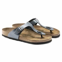 New ✔️ Birkenstock Gizeh Birko-Flor Ice Pearl Onyx 👏 -women-sandals sale 843801 pair
