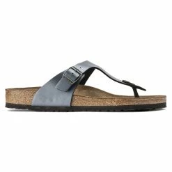 New ✔️ Birkenstock Gizeh Birko-Flor Ice Pearl Onyx 👏 -women-sandals sale 843801 side