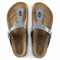New ✔️ Birkenstock Gizeh Birko-Flor Ice Pearl Onyx 👏 -women-sandals sale 843801 top
