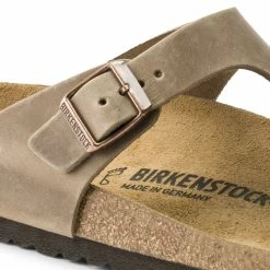 New ⭐ Birkenstock Gizeh Oiled Leather Tobacco Brown ⭐ -women-sandals sale 943811 detail 1
