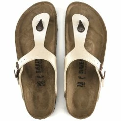 Best Sale 💯 Birkenstock Gizeh Birko-Flor Graceful Pearl White ❤️ -women-sandals sale 943873 top