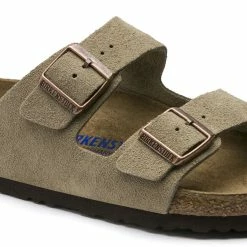 Wholesale 😍 Birkenstock Arizona Suede Leather Taupe 🎉 -women-sandals sale 951303 detail 1