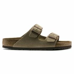 Wholesale 😍 Birkenstock Arizona Suede Leather Taupe 🎉 -women-sandals sale 951303 side