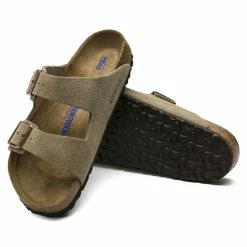 Wholesale 😍 Birkenstock Arizona Suede Leather Taupe 🎉 -women-sandals sale 951303 sole